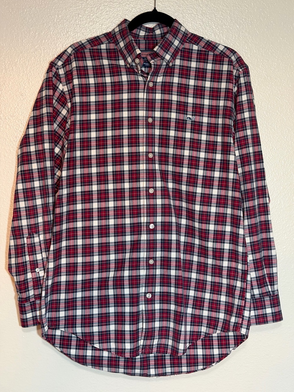 Vineyard Vines Whale Shirt Plaid Button Down Cotton Men’s Small